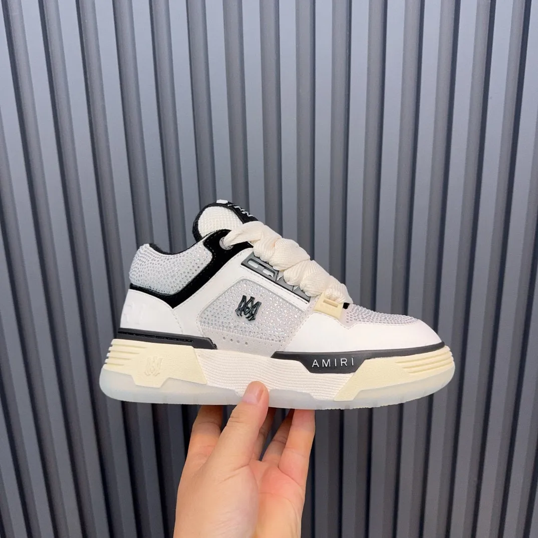 Men's men's shoes 💰800 AMIRI Amir Couple's new hot brick high street sneakers with bone sports shoes, toe-layer cowhide upper, upper side bones, purely hand-stitched, with good three-dimensional effect, customized metal LOGO, code number 35-44 (45, 46 customized)